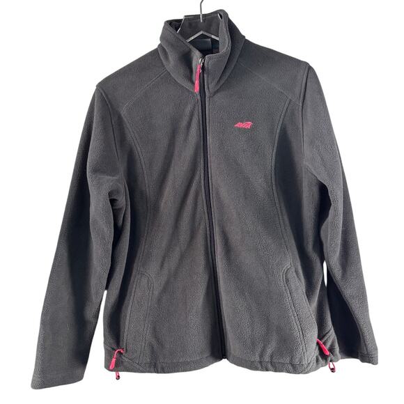 Avia Gray Pink Womens Fleece Activewear Jacket Size PXL - Picture 1 of 5